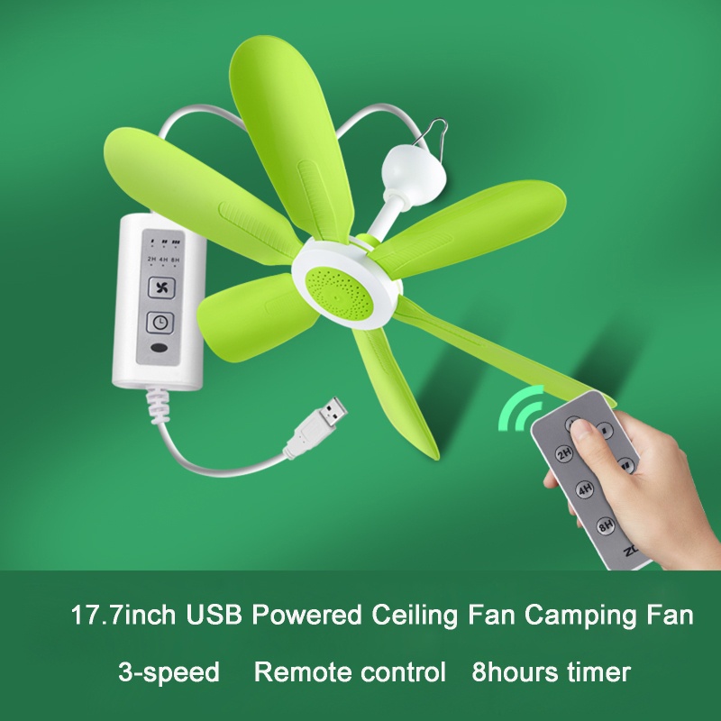 Quạt Trần USB Điều Khiển Từ Xa Đa Ứng Dụng Cho Hoạt Động Ngoài Trời