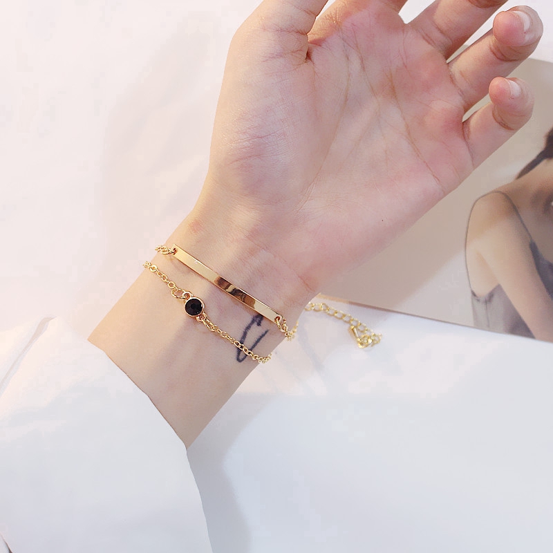 [Mã FAMAYFA giảm 10K đơn 50K] Vòng đeo tay họa tiết hình học phong cách Hàn Quốc cho nữ