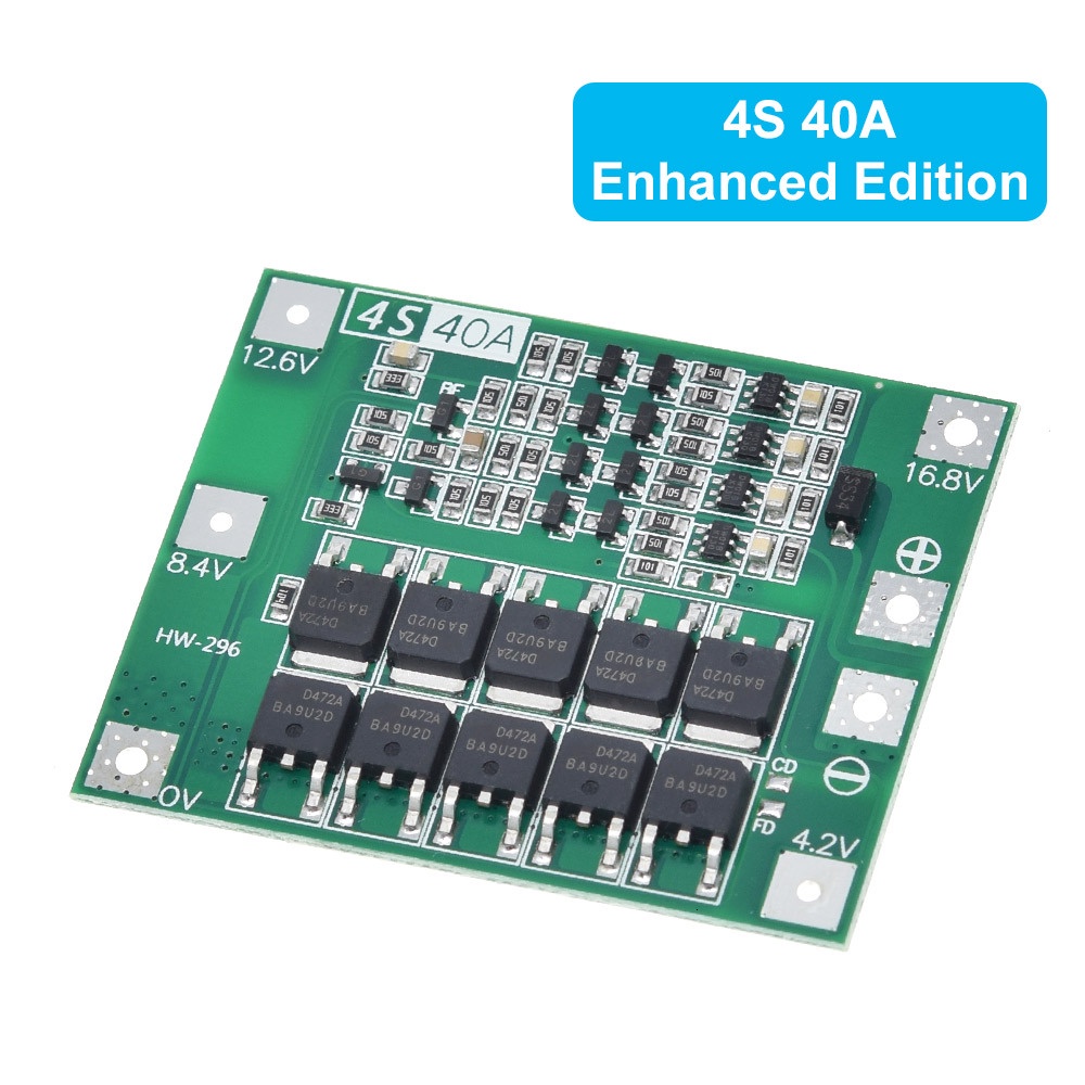 3S 4S 40A 60A Protection Board 18650  BMS For Drill Motor 11.1V 12.6V/14.8V 16.8V Enhance Balance