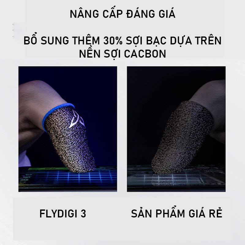 Găng tay chơi game Flydigi Wasp Feelers 3 thế hệ mới - Chơi game PUBG, Liên minh, chống mồ hôi, cực nhạy, không xù vải