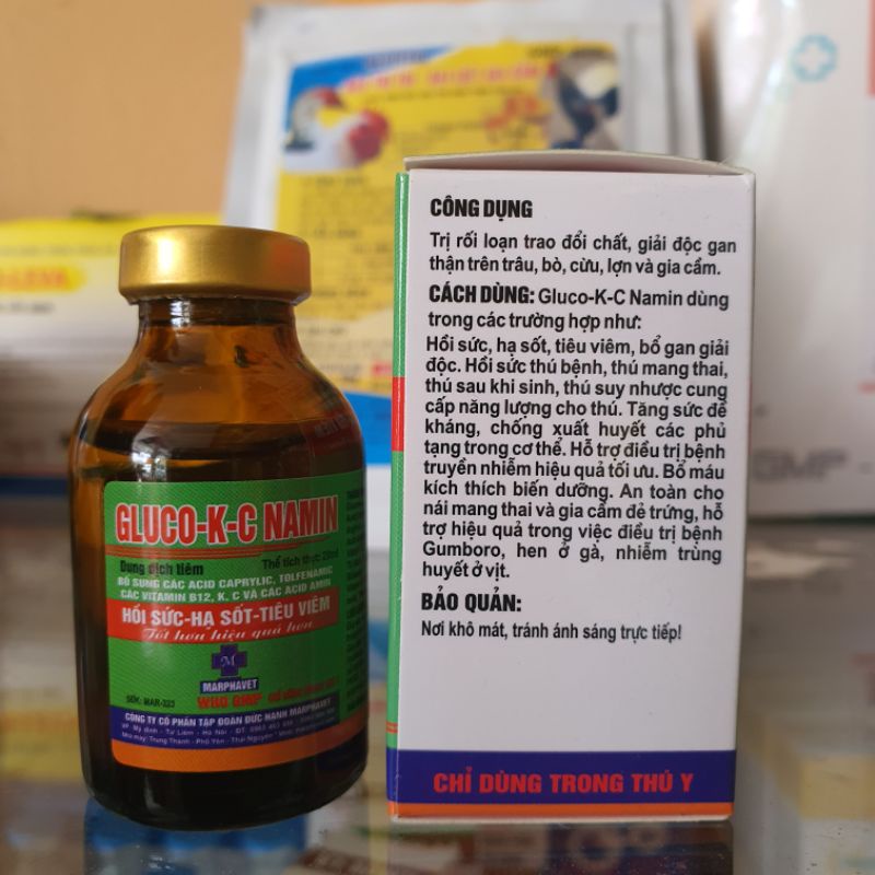 GLUCO KC NAMIN hồi sức, hạ sốt, tiêu viêm