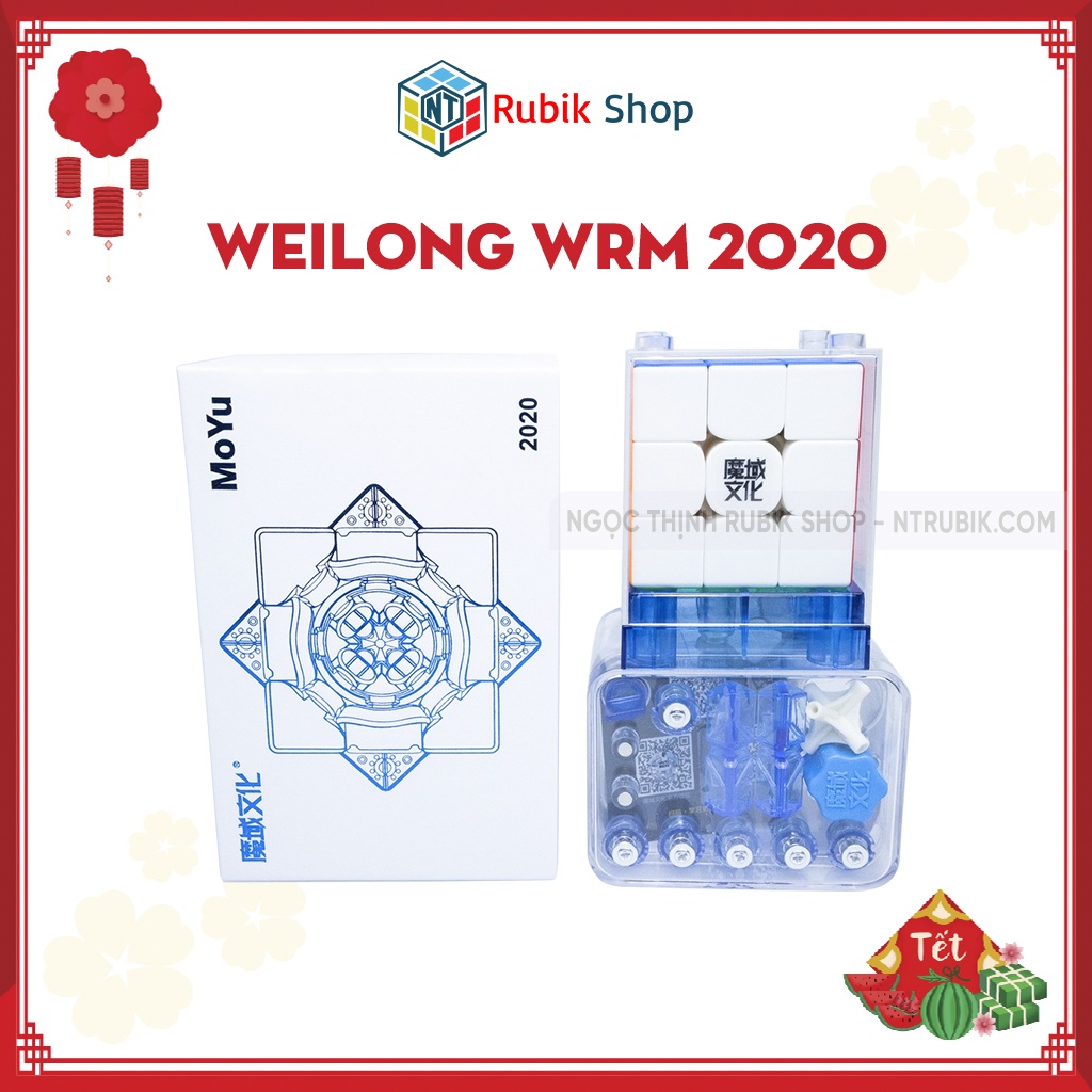 [Siêu Phẩm] Rubik 3x3 MoYu Weilong WRM 2019/2020 Stickerless/ Đen (Có nam châm)