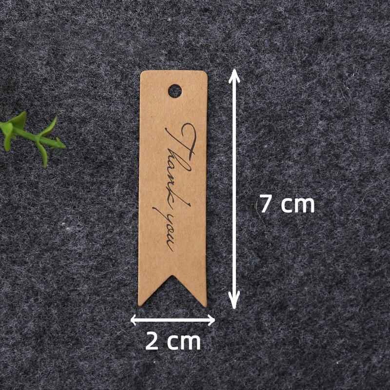 Set 100 Thẻ Giấy Hình Đuôi Bồ Câu Kích Thước 7*2cm