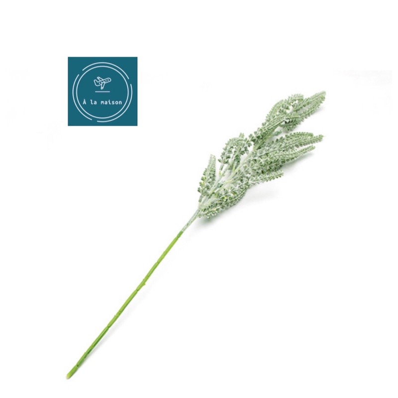 Hoa lá giả - Cành lá cúc Santolina phủ bạc 62cm trang trí không gian sang trọng