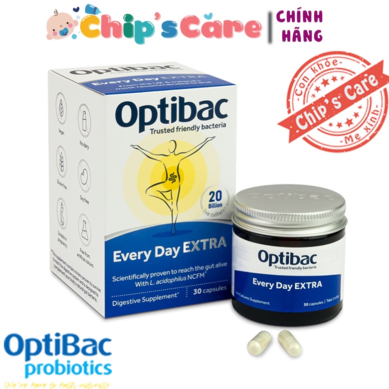 Men vi sinh Optibac for Daily Wellbeing every day Extra Strengh