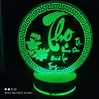 Đèn Ngủ 3D Led Phúc Lộc Thọ