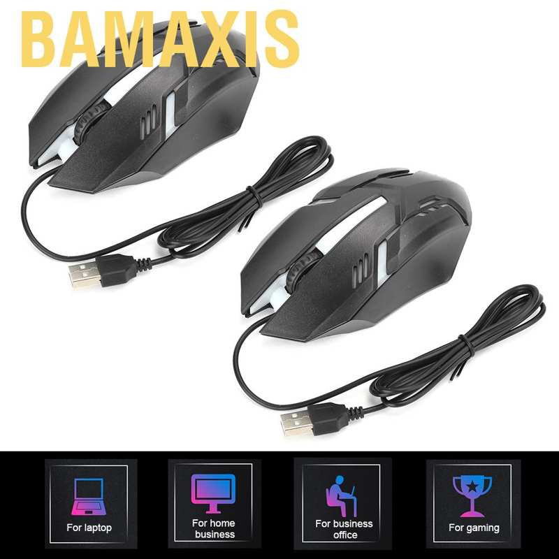 Chuột Quang Chơi Game Bamaxis Có Dây Cho Pc Laptop Notebook