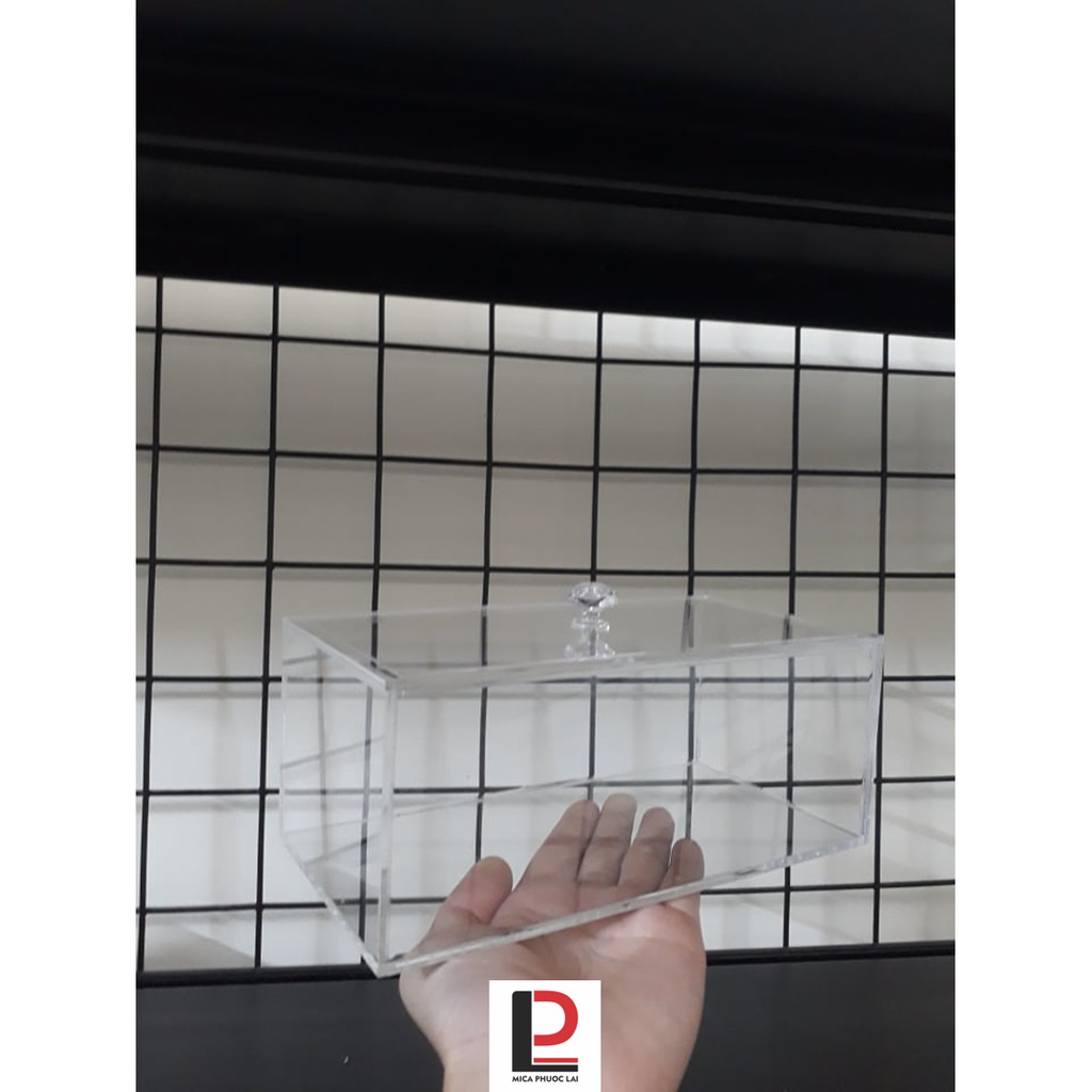 Hộp mica để đựng/ lưu trữ khẩu trang, Hộp acrylic đa năng