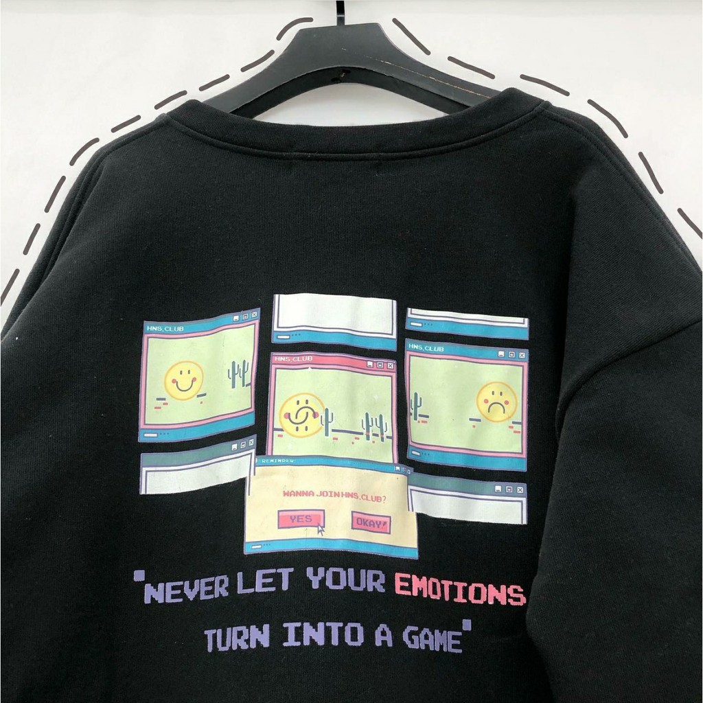 Áo Khoác Nỉ Bông CARDIGAN EMOTION GAME Form Rộng Ulzzang (3 Màu)