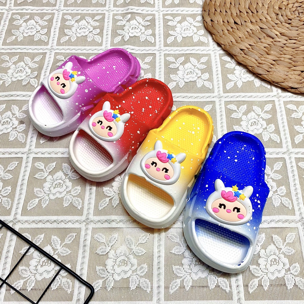 Dép quai ngang cho bé phối màu ombre cực dễ thương siêu êm siêu nhẹ - TT413