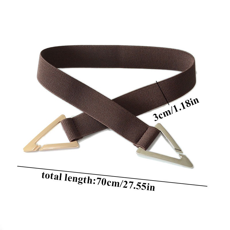 SmileFairyCC【COD &amp; Hàng Có Sẵn】Thắt Lưng Nữ Thắt Lưng Co Giãn Hình Tam Giác Trang Trí Đầm Len/Đầm sweater Đơn Giản Dành Cho Nữ