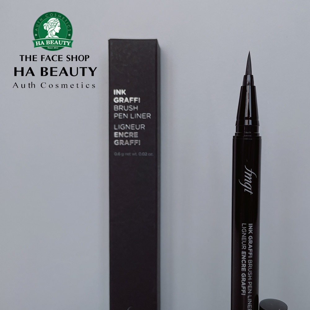 Bút kẻ mắt nước không trôi chống nước chống lem đầu cọ mảnh The Face Shop Ink Graffi Brush Pen Liner 12g