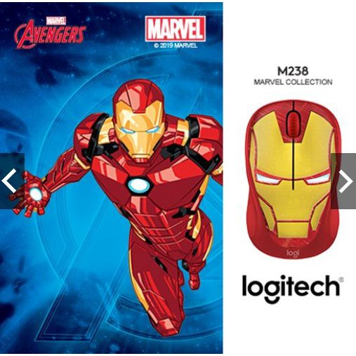 Chuột không dây Logitech M238 Marvel Collection bền bỉ chất lượng với kiểu dáng kích cỡ phù hợp