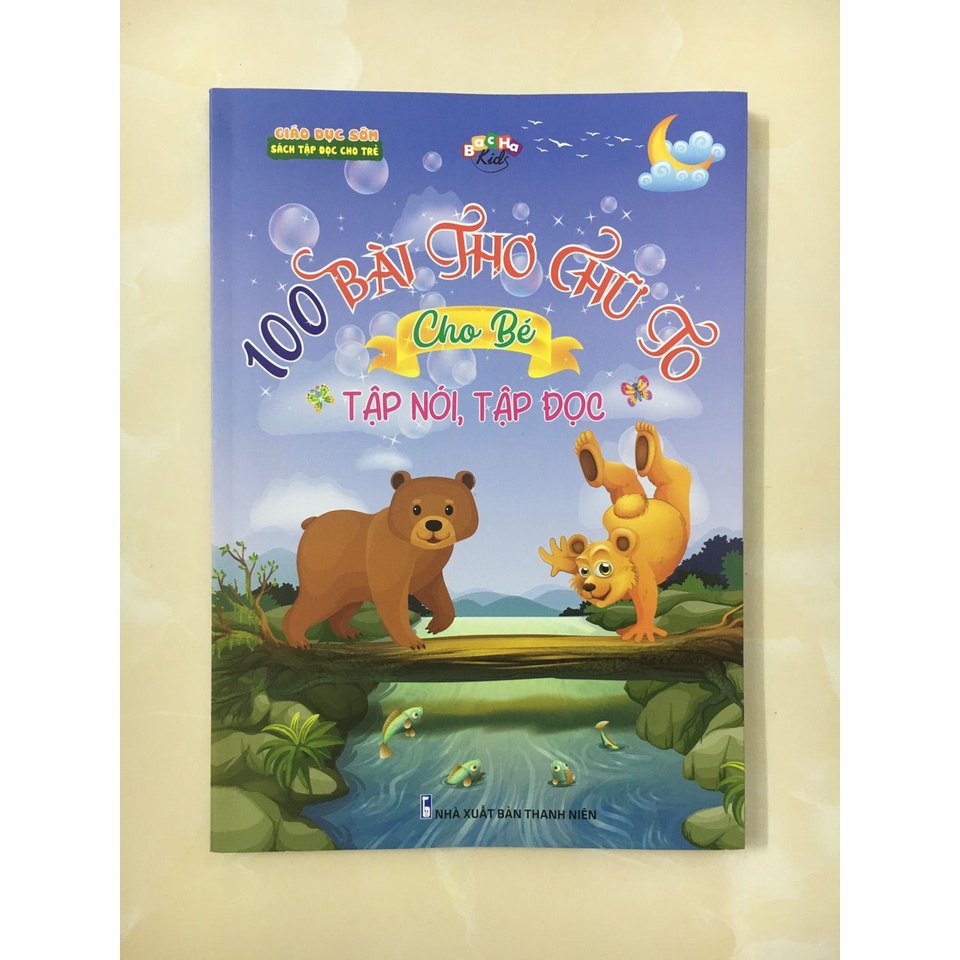 Sách- 100 bài thơ chữ to cho bé tập nói, tập đọc