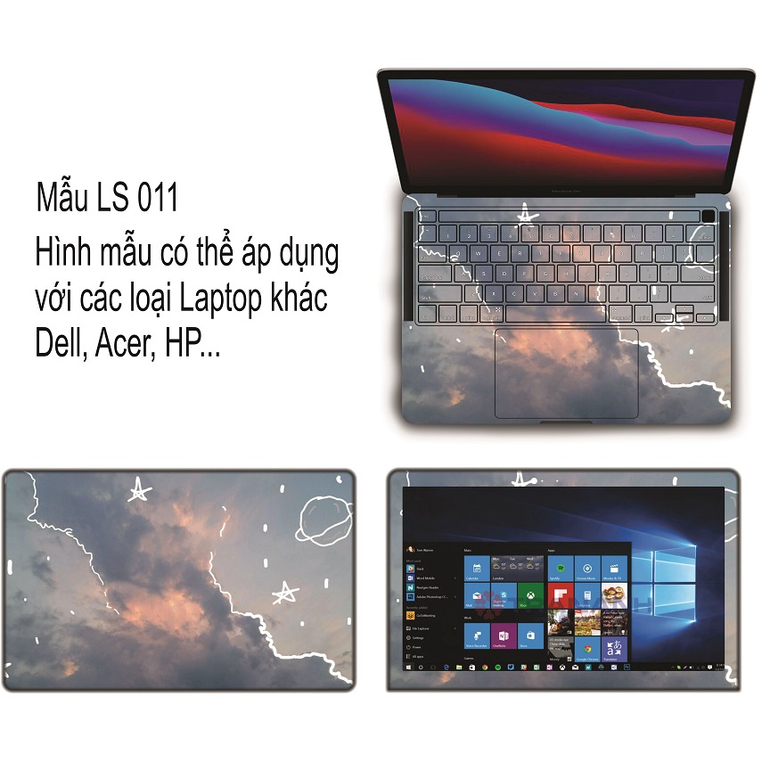 Miếng Dán Laptop Mẫu Vũ Trụ Ngàn Sao Cá Tính Decal Skin công nghệ Mỹ Trang Trí Làm Đẹp Laptop Siêu Chất - LUXSKEEN