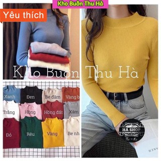 [ FREE - SHIP 50K ]  Áo len tăm cổ 3 phân chất dày đẹp