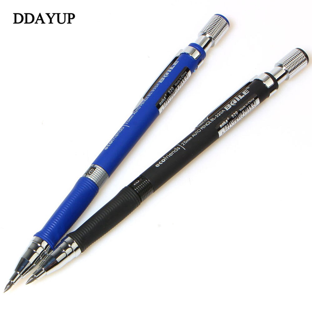 Bút chì kim bấm ngòi 2B 2mm màu đen/ xanh dương tiện lợi dành cho văn phòng/ trường học