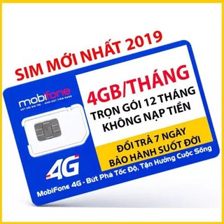 GIÁ KHUYẾN MẠI Sim 4G Mobifone MDT250A MDT255 3GB/Tháng  trọn gói 1 năm không phải nạp tiền