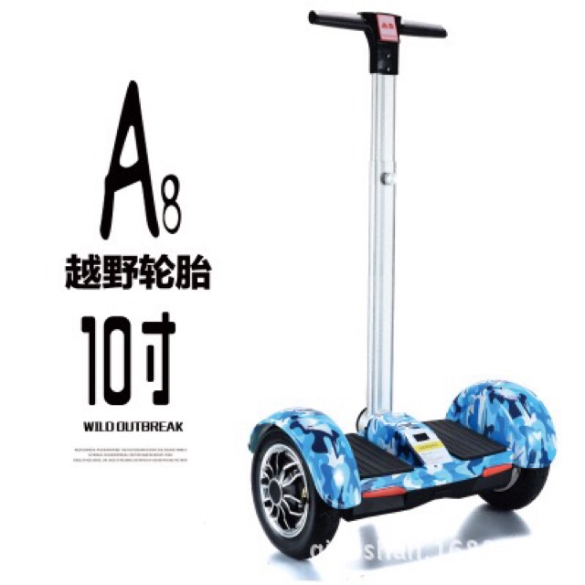 Xe cân bằng điện có tay cầm{FREESHIP} A8 Bánh 10 inch.