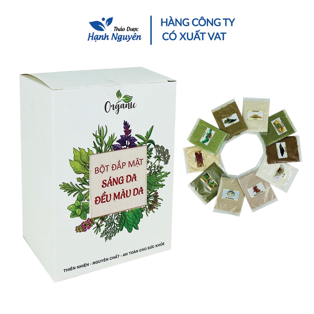 Combo 10 loại bột dưỡng da, đều màu da nguyên chất (Tăng cường sắc tố da, chống lão hóa, cấp ẩn) - Thảo Dược Hạnh Nguyê