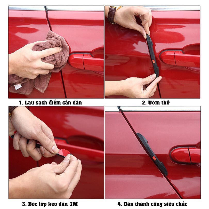 Bộ 4 Cánh Nẹp Cửa Chống Va Đập, Chống Xước Cửa Xe Ô Tô siêu tiện lợi