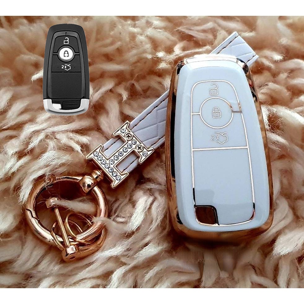 Vỏ TPU Bảo Vệ Chìa Khóa Xe Hơi Ford Everest 2015-2022 Ford Fusion Fiesta Mondeo Everest Ranger 2020 S Max Kuga 2 Focus 3 4 MK3 Ecosport