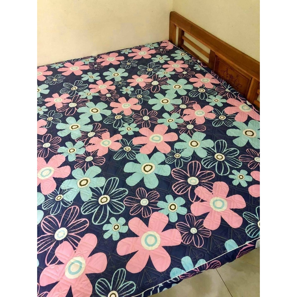 Bộ Ga Trần Bông + 2 Vỏ Gối Trần Bông Cotton Poly Dày Dặn