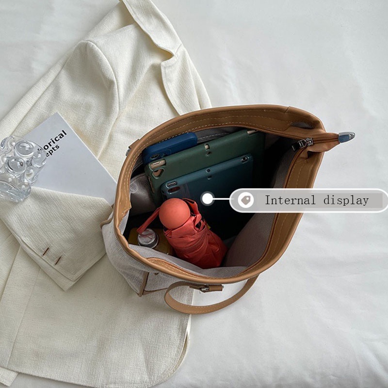 Túi tote Đeo Vai Bằng Vải Bạt Đa Năng Cho Nữ