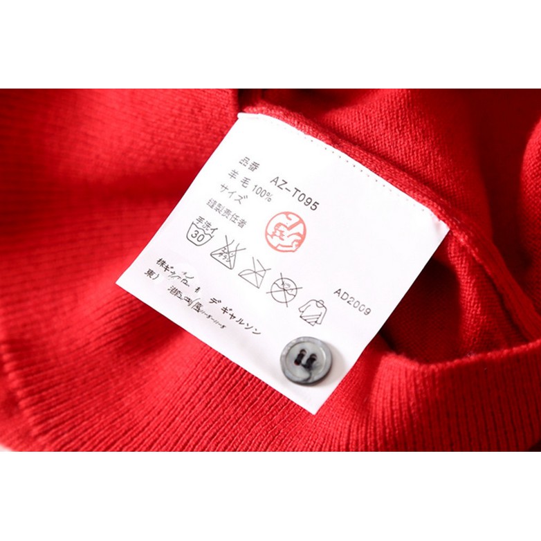 Play comme des garcons CDG cổ thuyềnÁo len dệt kim đàn ông và đàn bà