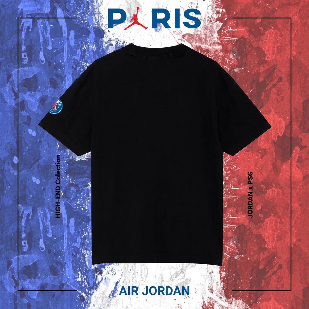 Áo thun Air Jordan PSG, áo thun form oversize. Chất cotton mịn thấm hút mồ hôi