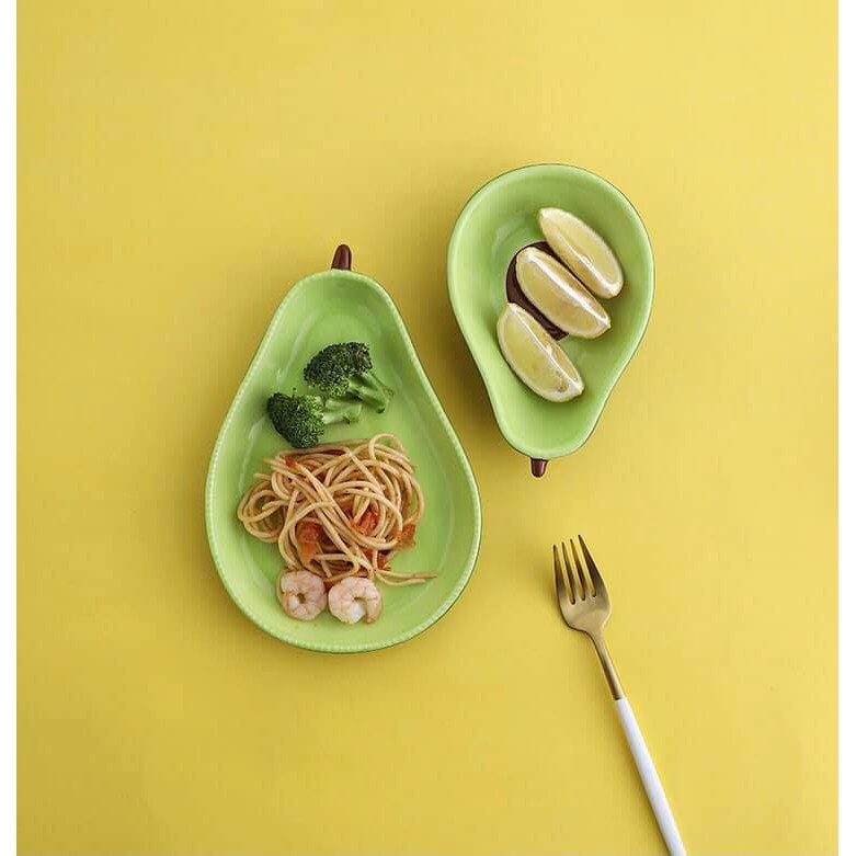 Bát Đĩa 🥑 QỦA BƠ🥑 Bát đĩa ăn cơm decor trang trí bếp đáng yêu cute S105