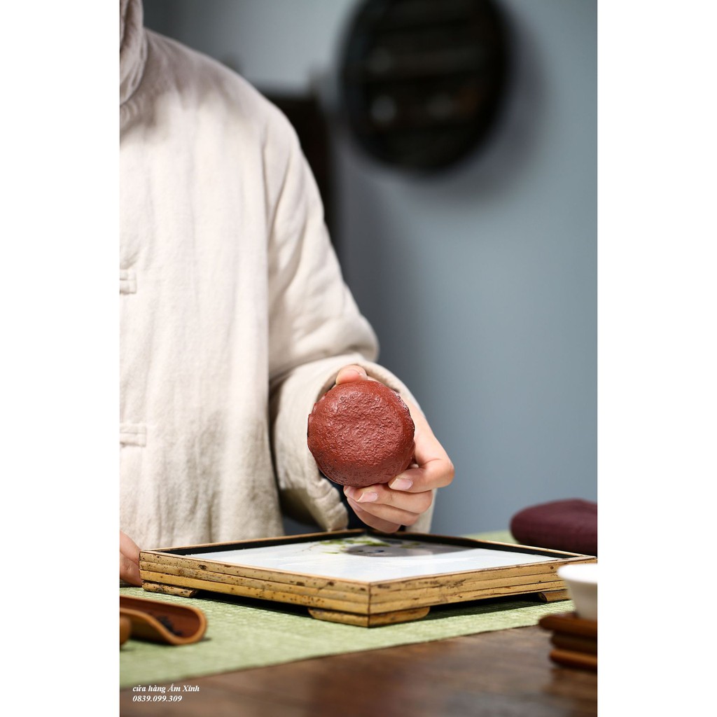 Chén Tử Sa Nghi Hưng Thiềm Thừ Chiêu Tài (Hồng Nê 80 ml)