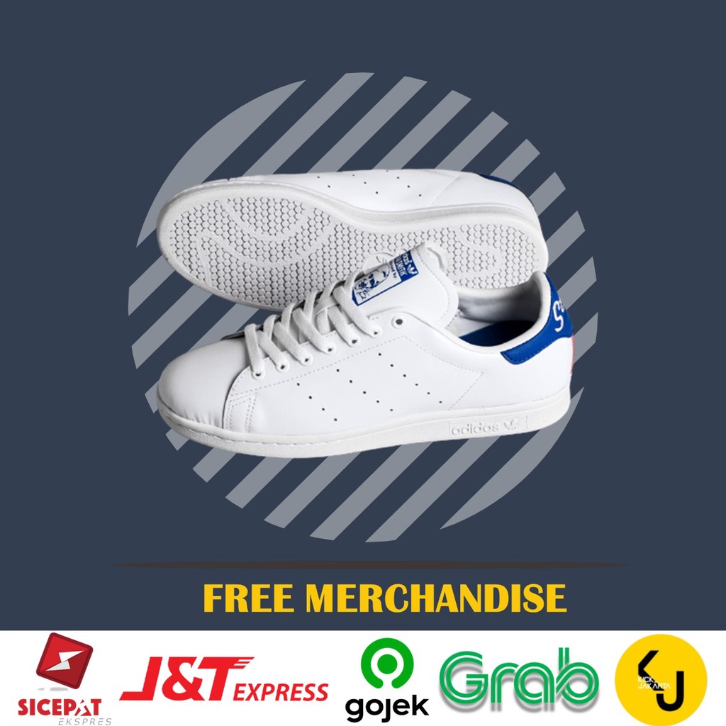 Giá Tốt Nhất!!! Giày Thể Thao Adidas STANSMITH Màu Trắng Xanh Đỏ