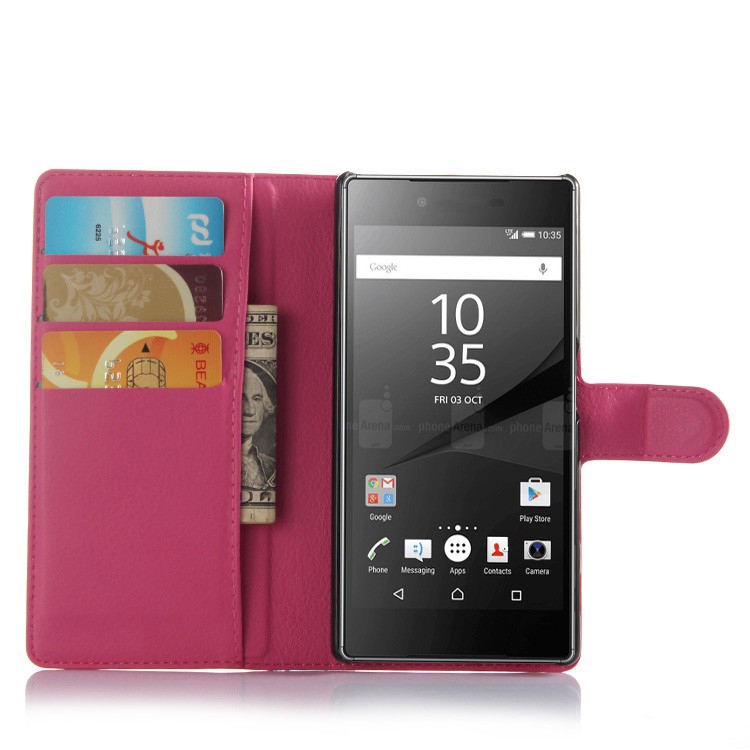 Bao Da Điện Thoại Nắp Lật Kèm Ngăn Đựng Thẻ Cho Sony Xperia Z Z1 Z2 Z3 Plus Z4 Z5 Compact L39H L36H M2 M4 Aqua Ốp