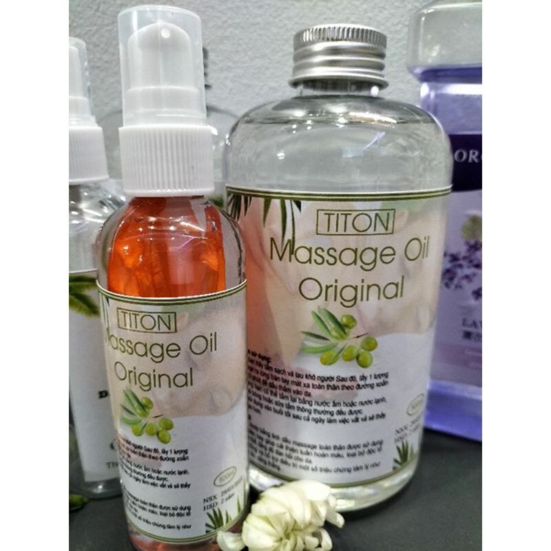 dầu nền massage mặt toàn thân 100ml vòi nhấn bôi trơn rất tốt