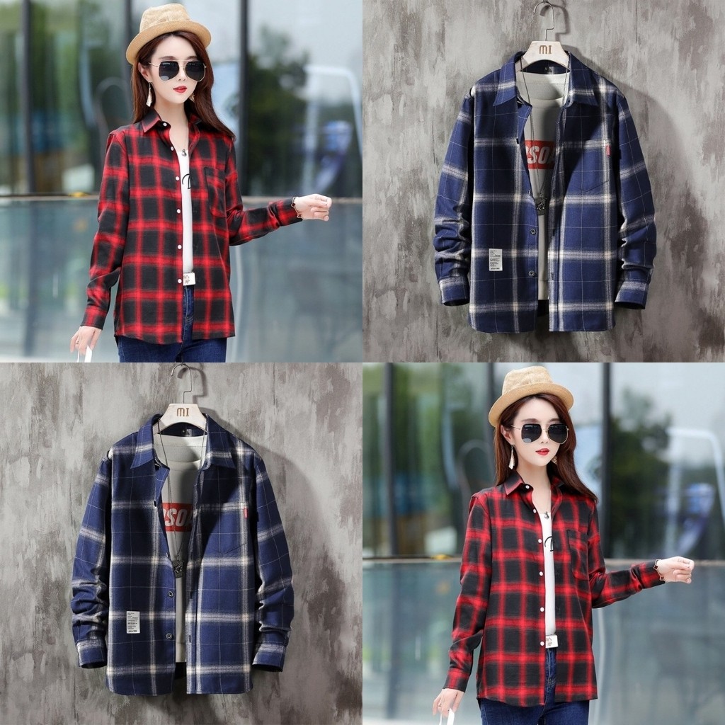 Áo Sơ Mi Nữ Caro Trà Sữa Dài Tay Mẫu FX01 Thời Trang Nữ PONIVA Chất Kate Mềm Mại, Tạo Cảm Giác Thoải Mái Khi Mặc