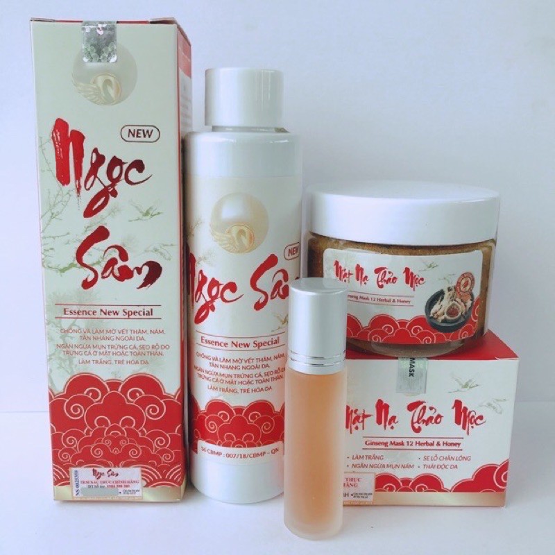 bộ ngọc sâm mặt nạ pha sẵn