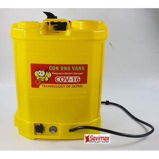 Bình xịt điện con ong vàng COV16, bình xịt điện chính hãng loại 16 lít bảo hành 12 tháng