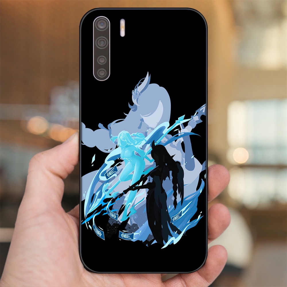 Ốp lưng Oppo A91, Reno 3 viền đen in hình Shenhe Genshin Impact