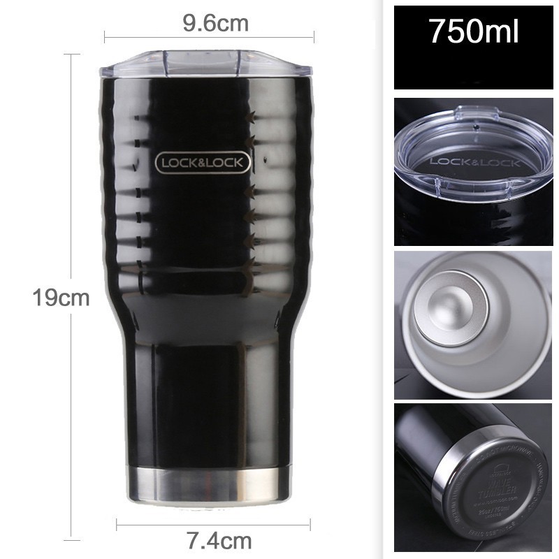 Ly Giữ Nhiệt Lock&Lock Wave Tumbler LHC4148 [750ML] LHC4147 [500ML] Có 2 Màu Đỏ Đen | BigBuy360 - bigbuy360.vn
