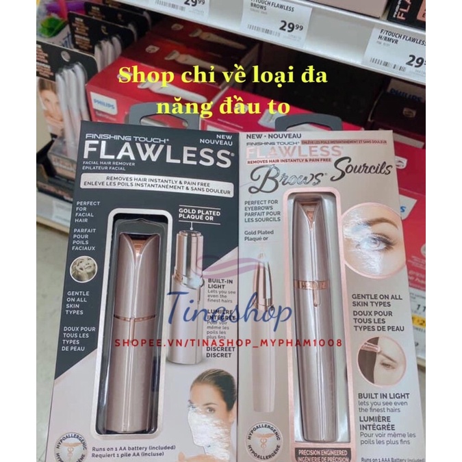 máy cạo lông mặt finishing touch flawless đa năng chính hãng