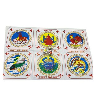 2 bộ bầu, cua, tôm cá.. xúc xắc đá