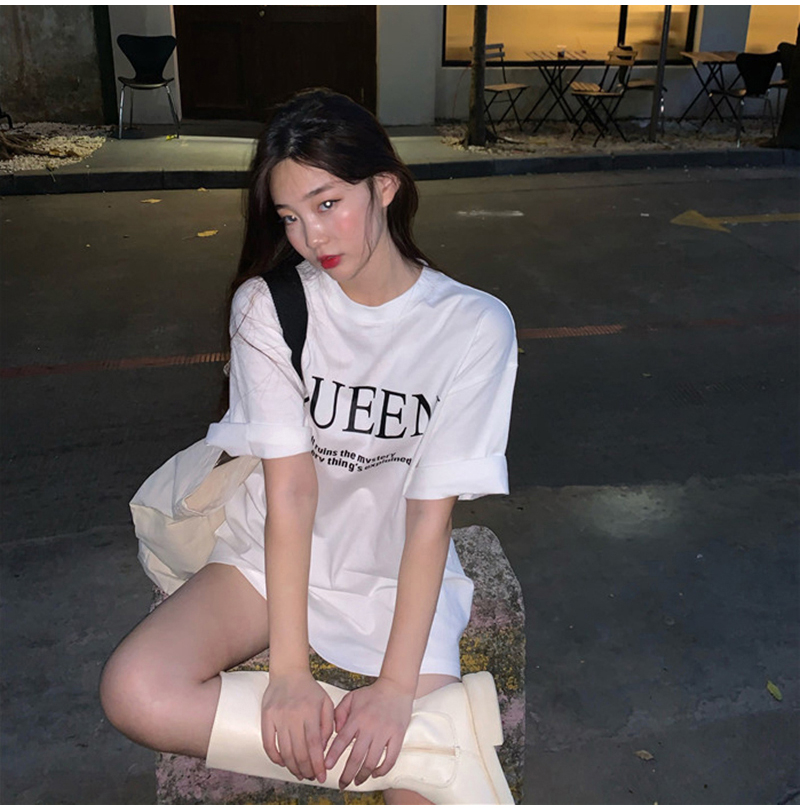 Áo thun dáng rộng phong cách Hàn Quốc năng động dành cho nữ