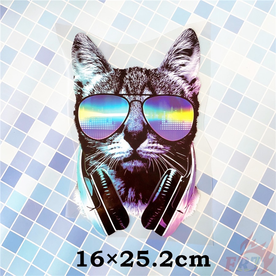 ✪ Miếng Dán Tường Hình Mèo Âm Nhạc ✪ 1 Miếng Dán Trang Trí Bằng Nhựa Vinyl