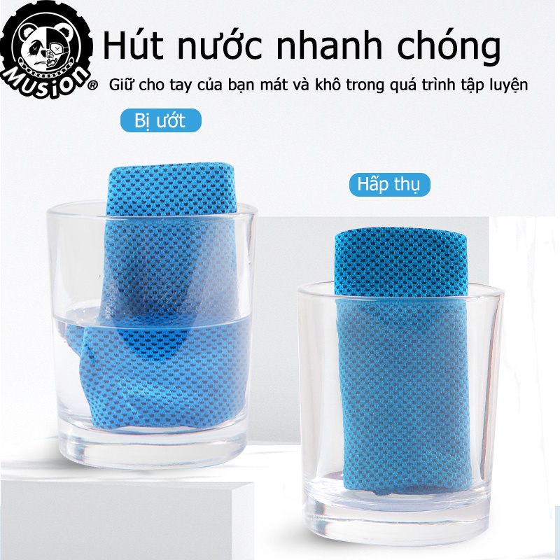 Băng đeo cổ tay thể thao làm từ polyester mát lạnh giữ ấm thấm hút mồ hôi cho nam và nữ