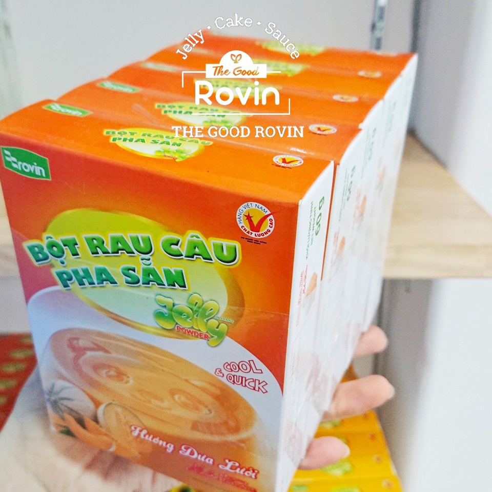 Bột Rau Câu Hương Dưa Lưới Rovin (Hộp 60g)