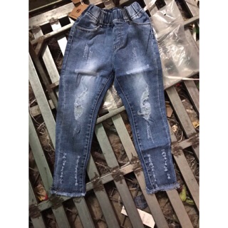 Quần jean rách bé gái size nhỡ