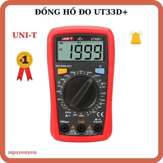 [CHUẨN] Đồng Hồ Đo VOM Đa năng Vạn Năng UNI-T UT33D+ Điện Tử Kỹ Thuật Số NCV Dò Dây Không Tiếp Xúc 200MegaOhm