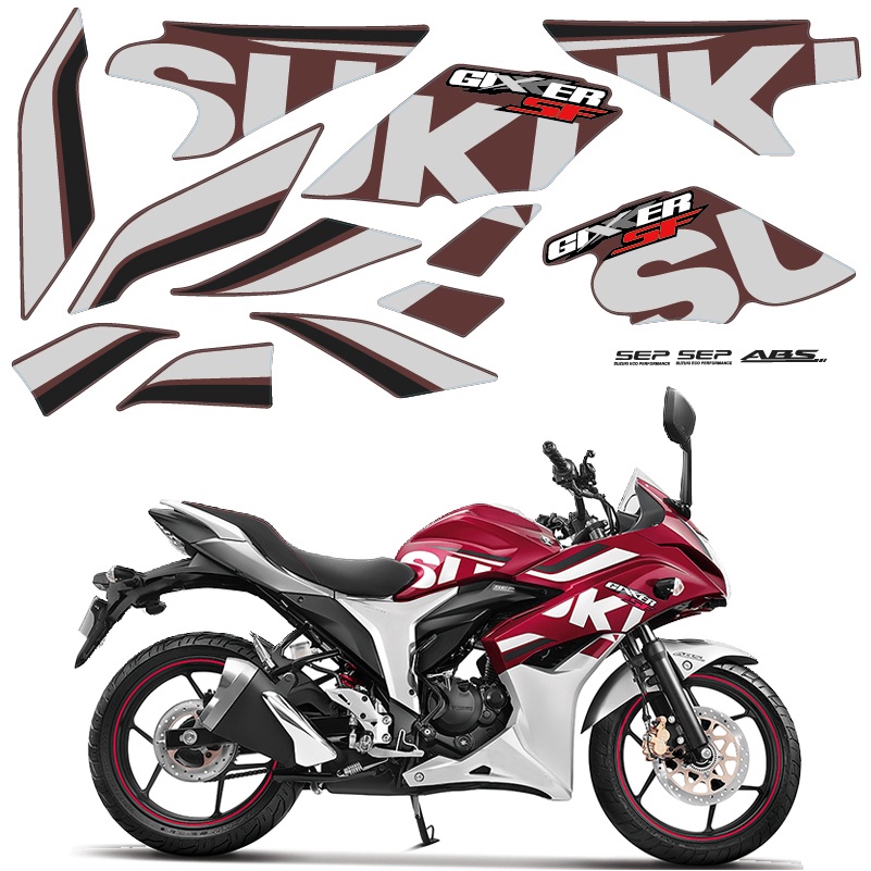 1 Bộ Đề Can Dán Trang Trí Xe Mô Tô Suzuki Gixxer SF 150