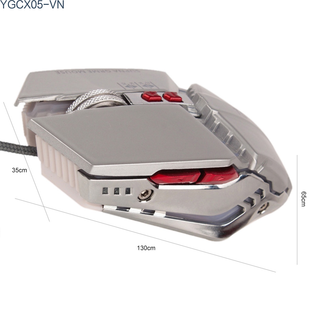 Chuột Chơi Game Có Dây Rgb Kèm 7 Nút Bấm Lập Trình Cho Windows Vista Linux Laptop